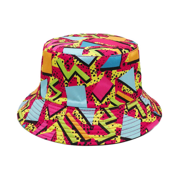oly-52f502a0c1f5749875a89d662a1c3e7d Wholesale Trendy Geometric Graffiti Fisherman Hat Wide Brim Sunscreen Women Fashion Accessory