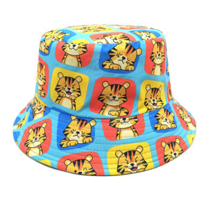 Wholesale Trendy Reversible Tiger Bucket Hat Sun Protection Casual Outdoor Hat for Resale