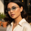 oly-5345235d6278094a8829d84946600522 Wholesale Trendy Frameless Sunglasses for Women UV400 Gold Frame Grey Lens Summer 2026 Fashion Accessory