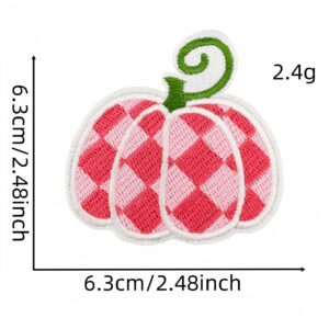 Colorful plaid pumpkin cloth sticker 1#