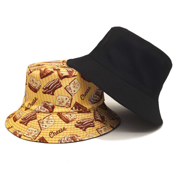 Wholesale Creative Snack Biscuit Print Reversible Fisherman Sun Hat for Outdoor