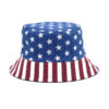 Wholesale American Flag Print Fisherman Hat for Women Sun Protection Canvas Bucket Hat Summer Everyday Wear