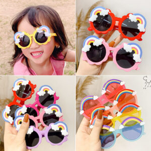 Wholesale Trendy Kids Rainbow Sunglasses UV400 Polycarbonate Lenses Everyday Wear