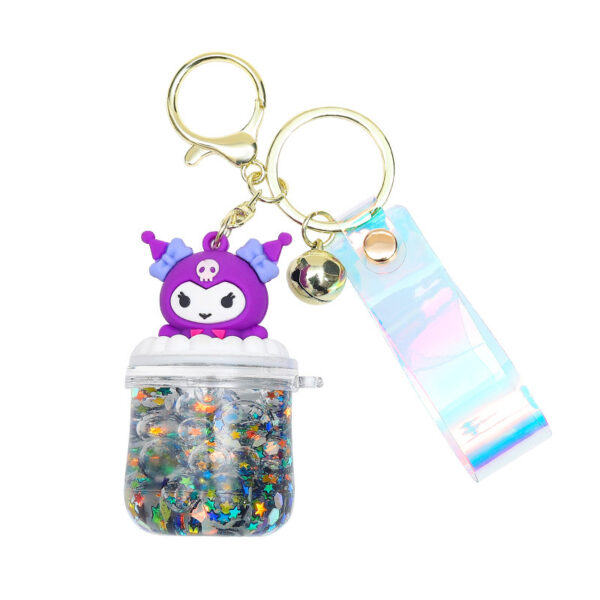 Wholesale Glowing Bubble Bead Liquid Sand Keychain Trendy Car Ornament Decorative Accessory Gift OLY Exclusive