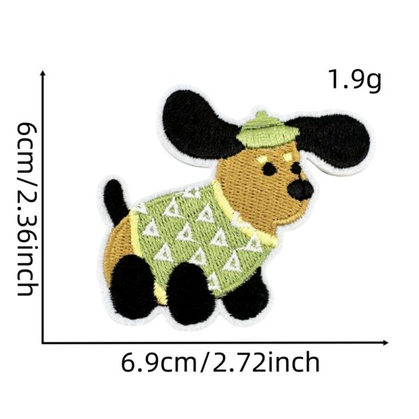 oly-5420c7853480f44e285ff8f4f04a4933 Wholesale Stylish Embroidered Puppy Patch Polyester Decorative Applique