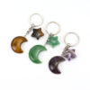 Wholesale Star and Moon Amethyst Keychain Pendant Bag Charm Fashion Accessory