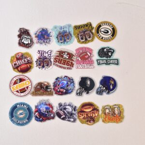 Wholesale Random Different Styles 20pcs 30pcs Ball Team Series Acrylic Flat Backs