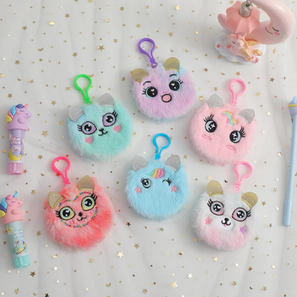 Wholesale Cute Cartoon Unicorn Plush Notebook Creative Diary for Kids Chic Fashion Accessory