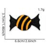 Wholesale Halloween Pumpkin Ghost Embroidery Patches Iron-On Decorative Cloth Stickers for Party and Craft