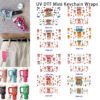 Wholesale 2/4/8pcs Retro Slogan Mini Keychain Sticker OLY Exclusive