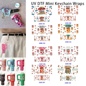 Wholesale 2/4/8pcs Retro Slogan Mini Keychain Sticker OLY Exclusive