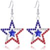 oly-544fd9fced463baabc25a8920ae54014 Wholesale American Flag Acrylic Earrings Heart Shape Star Print Festival Party Jewelry Accessory