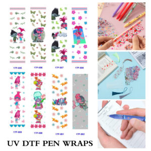 oly-545aeeaba190d41c9776f0ee21671178 Wholesale 2/8/16pcs Colorful Rainbow Hair Elf Butterfly Floral Series UV DTF Pen and Bookmark Stickers OLY Exclusive