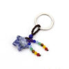 Wholesale Natural Amethyst Crystal Star Keychain Pendant Colorful Gemstone Bag Charm Decorative Accessory