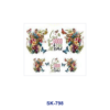 Wholesale 8pcs Multistyle Animal Floral Inspirational Text Traffic Element Decor Mini Cup Keychain Sticker OLY Exclusive