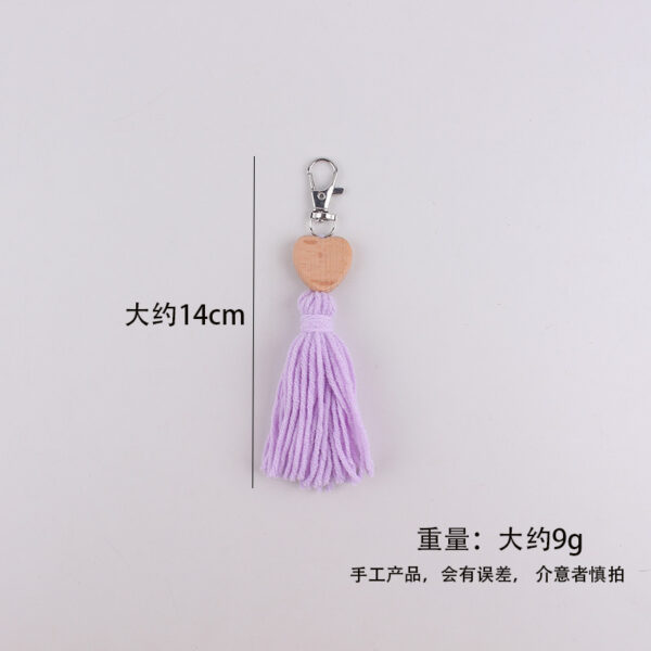 oly-5465376310fd985f2c9070ceac03049e Wholesale Bohemian Style Heart Bead Tassel Keychain Dark Green Silicone Bag Charm for Gift Party or Everyday Use