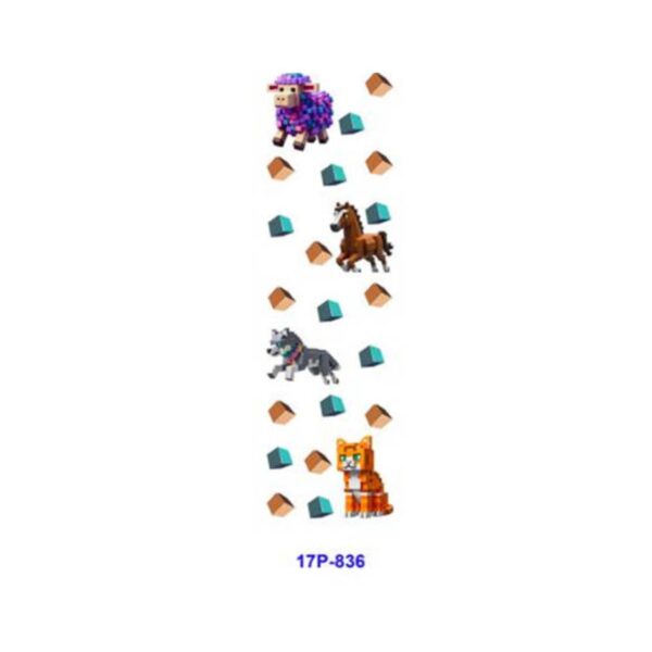 oly-546a921a4f8b4a10eed5cd16bd98b64e Wholesale 2/8/16pcs UV DTF Stickers Pixel Block Adventure Game Patterns Pen and Bookmark Stickers