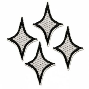 Black star studs - 4 pack