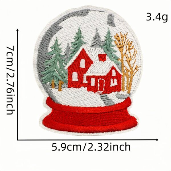 Wholesale Ivory White Christmas Embroidery DIY Patch for Sweater Scarf Bag Decoration