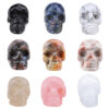 Wholesale Natural Crystal Skull Decorative Accent - Engraved Gemstone Ornament for Resale