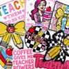 oly-5482fb0924fb0435924608b9a5571eb5 Wholesale Teacher's Day Iron-On Embroidery Patches Pencil Bow Polyester Jacket Decor Fashion Accessory