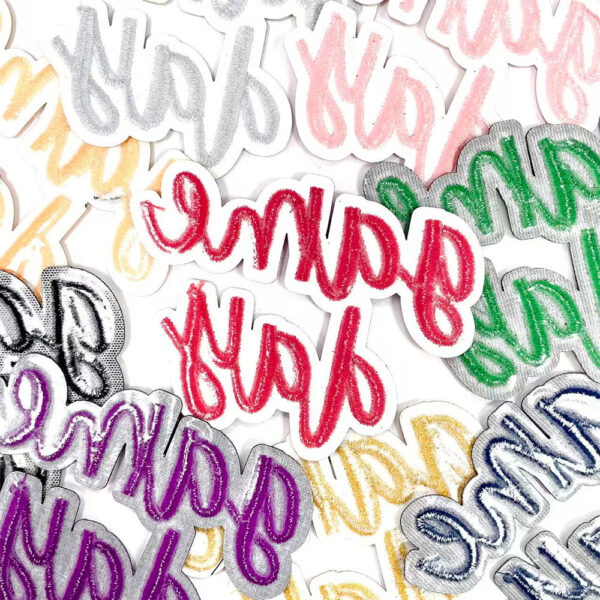 Wholesale Game Day 3D Embroidered Patch Iron-On Blue Polyester Fashion Accessory