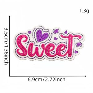 Pink english cloth sticker 12#