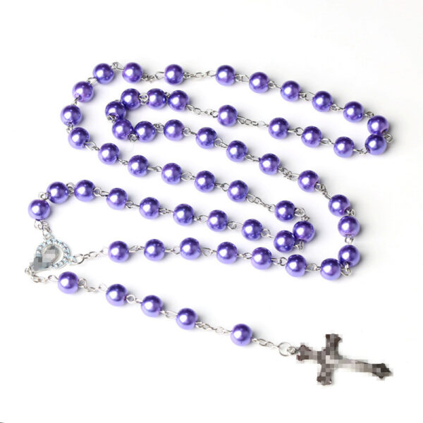 oly-549d8da6d2e72415ef5cb1d8bab046cb Wholesale Rosary Cross Pearl Necklace Fashion Accessory for Boutique Resale