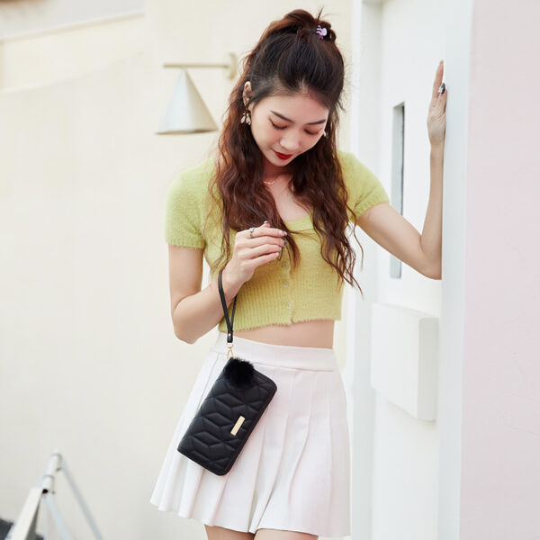oly-54a1457bb137877acfa3646f952abd01 Wholesale Embroidered Striped Pu Leather Long Wallet with Pom Pom Trendy Fashion Accessory