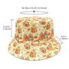 Wholesale Cartoon Pufferfish Capybara Print Bucket Hat Sun Protection Stylish Unisex Fashion Accessory