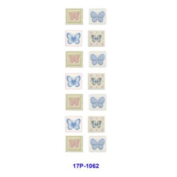 oly-54ed796f8811c1bc3df325af46381899 Wholesale 2/8/16pcs UV DTF Stickers Embroidery Style Pastel Butterfly Square Frame Patterns Pen and Bookmark Stickers