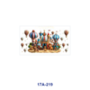 Wholesale 5pcs Fall Harvest Circus Theme Pumpkin Scarecrow Lion Giraffe Hot Air Balloon Tent Mixed Decor Prints 16oz Cup UV DTF Wraps