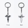 Wholesale Zinc Alloy Vintage Punk Cross Keychain Pendant Black Car Key Accessory