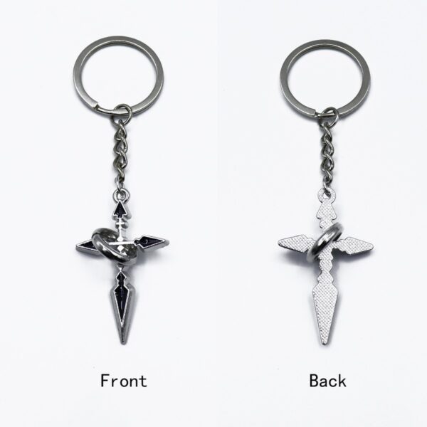 Wholesale Zinc Alloy Vintage Punk Cross Keychain Pendant Black Car Key Accessory