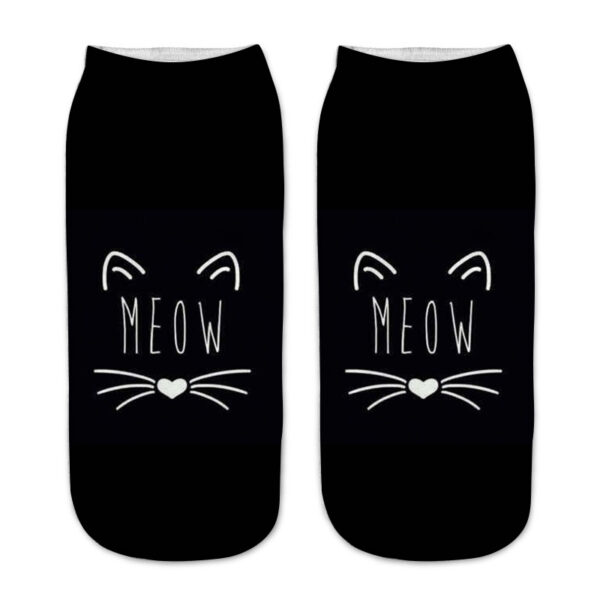 oly-551a825296553a688e6734c973627ce0 Wholesale Trendy 3D Digital Print Cat Socks Unisex Polyester Cotton Casual for Resale