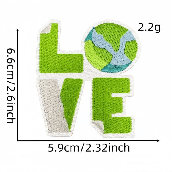 oly-551cccb299340dba1c5b82be197f14aa Wholesale Earth and Heart Design Embroidery Patch, Stylish Bag Charm for Casual Gift