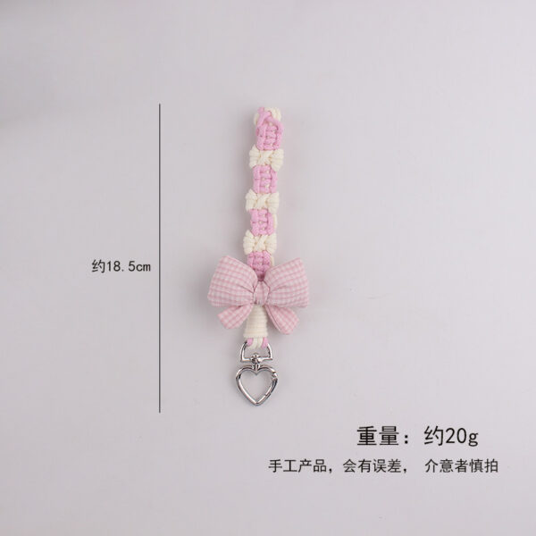 Wholesale Silicone Bow Phone Lanyard Keychain Blue Summer Everyday Car Key Accessory