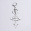 Wholesale Gothic Flame Hollow Cross Keychain Zinc Alloy Pendant Bag Charm Accessory