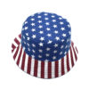 Wholesale American Flag Print Fisherman Hat for Women Sun Protection Canvas Bucket Hat Summer Everyday Wear