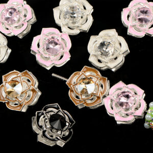 Wholesale Fashion Mixed Color Metal Flower Beads DIY Jewelry Accessory Gift