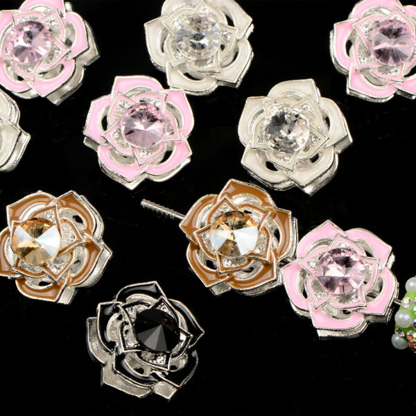 oly-556ffa1b94aa121ca11e7b1acbe30288 Wholesale Fashion Mixed Color Metal Flower Beads DIY Jewelry Accessory Gift