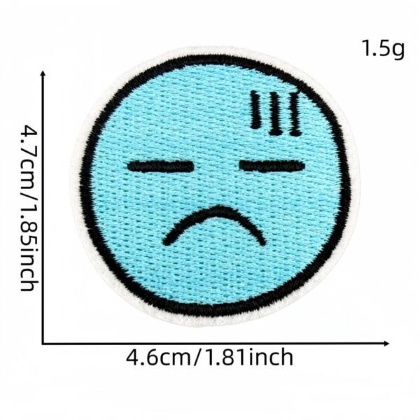 oly-55727752e4df32e35b513697803c35d5 Wholesale Cartoon Expression Embroidered Patches Round Iron-On Stickers for Caps Bags Clothing Craft Supply
