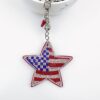 Wholesale Rhinestone Texas Flag Keychain Charm Boutique Car Key Accessory