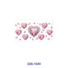 oly-558d9fac51c4a81421a4c74f6a1e3428 Wholesale 5pcs Luxurious Gilded Pink Valentines Gem Heart Floral Heart Pearl Butterfly Tiny Flower Star Mixed Decor Prints 16oz Cup UV DTF Wraps
