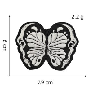 Skull butterfly cloth sticker 3#