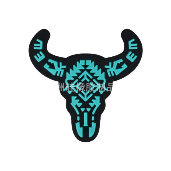 oly-55b11b52634febad38ac2f6f72e70937 Wholesale Silicone Bead DIY Keychain Accessories Western Cowboy Theme Car Key Accessory
