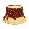 oly-55b38d5aab8b5a37ef1570e9e156095d Wholesale Doughnut Pattern Fisherman Hat Outdoor Sun Protection Double-Sided Unisex Casual Cap