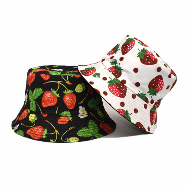 oly-55b9d9f5990838869cad6d9d77bd03a8 Wholesale Watermelon Strawberry Printed Fisherman Hat Fashion Accessory Summer Sun Hat Travel Gift