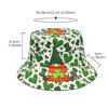 oly-55ba679bfaff32ec5275de1c565b7162 Wholesale St. Patrick's Day Irish Clover Print Fisherman Hat Sun Hat for Women Casual Fashion Accessory