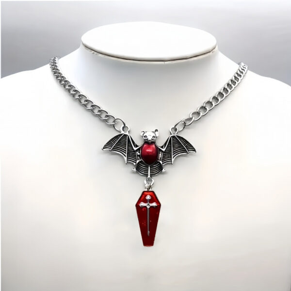 oly-55c4877f75a8dcaadad78dbe9234ea42 Wholesale Gothic Hip Hop Bat Cross Pendant Necklace Zinc Alloy Jewelry Accessory for Women and Girls